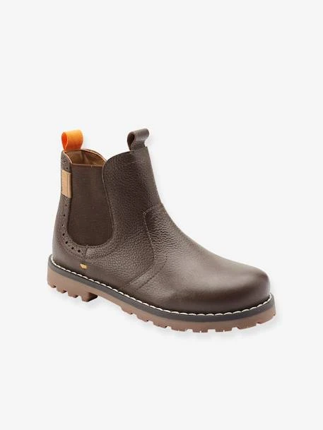Boots Fourrés En Cuir Garçon Collection Maternelle Marron - Vertbaudet 3 Boots Fourrés En Cuir Garçon Collection Maternelle Marron - Vertbaudet
