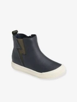 Boots Garçon Zippées Et élastiquées Collection Maternelle Marine - Vertbaudet
