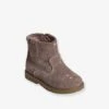 Boots Zippés En Cuir Imprimé Bébé Fille Taupe - Vertbaudet 2 Boots Zippés En Cuir Imprimé Bébé Fille Taupe - Vertbaudet -Pampero Boutique boots zippes en cuir imprime bebe fille