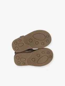 Boots Zippés En Cuir Imprimé Bébé Fille Taupe - Vertbaudet -Pampero Boutique boots zippes en cuir imprime bebe fille 4