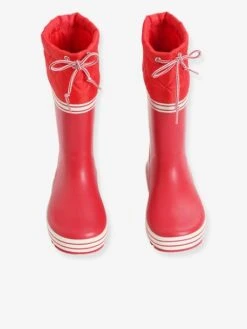Bottes De Pluie Col Matelassé Rouge - Vertbaudet -Pampero Boutique bottes de pluie col matelasse 3