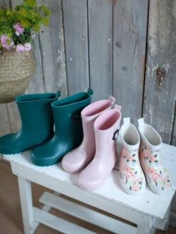 Bottes De Pluie Fille En Caoutchouc Rose Pale - Vertbaudet