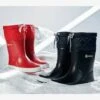Bottes De Pluie Fourrées Enfant Lolly Pop Giboulée AIGLE® Noir Blanc - Aigle -Pampero Boutique bottes de pluie fourrees enfant lolly pop giboulee aigle