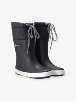 Bottes De Pluie Fourrées Enfant Lolly Pop Giboulée AIGLE® Noir Blanc - Aigle -Pampero Boutique bottes de pluie fourrees enfant lolly pop giboulee aigle 2