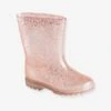 Bottes De Pluie Pailletées Enfant Rose - Vertbaudet