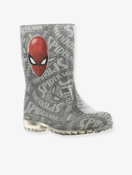 Bottes De Pluie Semelle Lumineuse Spiderman® Gris Clair Imprime - Spiderman 3 Bottes De Pluie Semelle Lumineuse Spiderman® Gris Clair Imprime - Spiderman