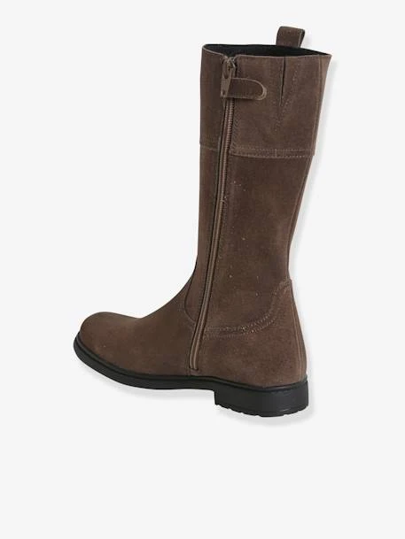 Bottes En Cuir Fille Taupe - Vertbaudet 5 Bottes En Cuir Fille Taupe - Vertbaudet – Image 3