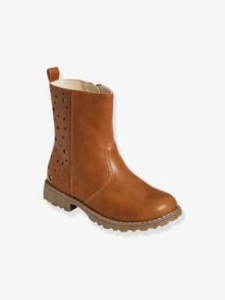 Bottes Fantaisie Fourrées Fille Marron - Vertbaudet