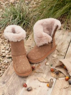 Bottes Fourrées Fille Noir - Vertbaudet