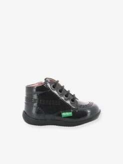 Bottillons Cuir Bébé Fille Billista Zip KICKERS® Noir Vernis - Kickers -Pampero Boutique bottillons cuir bebe fille billista zip kickers 1