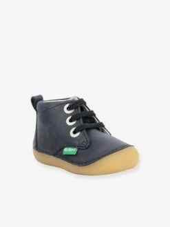 Bottillons Cuir Bébé Mixte Soniza KICKERS® 1ers Pas Marine - Kickers