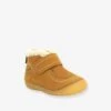 Bottillons Fourrés Cuir Bébé Somoons KICKERS® 1ers Pas Caramel - Kickers -Pampero Boutique bottillons fourres cuir bebe somoons kickers 1ers pas