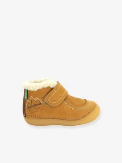 Bottillons Fourrés Cuir Bébé Somoons KICKERS® 1ers Pas Caramel - Kickers -Pampero Boutique bottillons fourres cuir bebe somoons kickers 1ers pas 2
