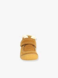 Bottillons Fourrés Cuir Bébé Somoons KICKERS® 1ers Pas Caramel - Kickers -Pampero Boutique bottillons fourres cuir bebe somoons kickers 1ers pas 5