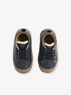 Bottillons Fourrés Cuir Souple Bébé Garçon 4 Pattes Marine - Vertbaudet -Pampero Boutique bottillons fourres cuir souple bebe garcon 4 pattes 3