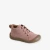 Bottillons Lacés Cuir Souple Bébé 4 Pattes Rose - Vertbaudet