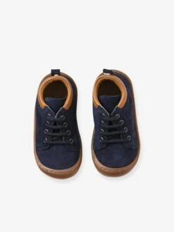 Bottillons Lacés Cuir Souple Bébé Spécial 4 Pattes Bleu Marine - Vertbaudet -Pampero Boutique bottillons laces cuir souple bebe special 4 pattes 3