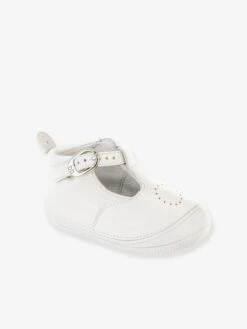 Bottillons Salomés Cuir Bébé Fille Zia Babybotte® Blanc - Babybotte
