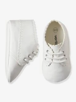 Bottillons Souples Bébé à Lacets Nouveau Né Blanc - Vertbaudet -Pampero Boutique bottillons souples bebe a lacets nouveau ne 2
