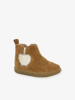 Bottines Bébé Fille Bouba New Apple Velours SHOO POM® Camel - Shoo-Pom