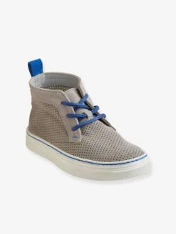 Bottines Chukka Garçon En Cuir Gris - Vertbaudet