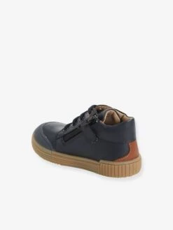 Bottines Cuir Bébé Garçon Lacets + Glissière Marine - Vertbaudet -Pampero Boutique bottines cuir bebe garcon lacets glissiere 3