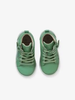 Bottines Cuir Bébé Lacets + Glissière Vert - Vertbaudet -Pampero Boutique bottines cuir bebe lacets glissiere 5