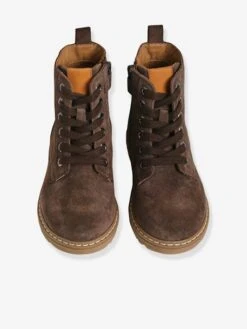 Bottines Cuir Garçon Lacées Et Zippées Marron Foncé - Vertbaudet -Pampero Boutique bottines cuir garcon lacees et zippees 4
