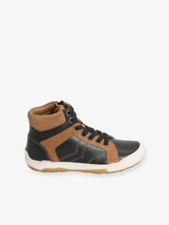 Bottines Cuir Garçon Lacées Et Zippées Noir - Vertbaudet -Pampero Boutique bottines cuir garcon lacees et zippees 8