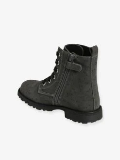 Bottines Cuir Lacées Et Zippées Fille Gris Fleurs Imprimés - Vertbaudet -Pampero Boutique bottines cuir lacees et zippees fille 2
