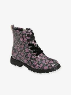 Bottines Fille à Lacets Fleuris - Vertbaudet -Pampero Boutique bottines fille a lacets 5