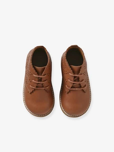 Bottines Lacées Cuir Bébé Camel - Vertbaudet 6 Bottines Lacées Cuir Bébé Camel - Vertbaudet – Image 4