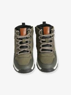 Bottines Lacées Et Zippées Garçon Kaki - Vertbaudet -Pampero Boutique bottines lacees et zippees garcon 4