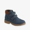 Bottines Montantes Scratchées Garçon Marine Grisé - Vertbaudet