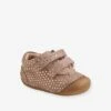 Chaussons 4 Pattes Bébé Fille En Cuir Rose - Vertbaudet -Pampero Boutique chaussons 4 pattes bebe fille en cuir