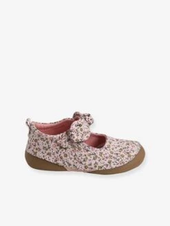 Chaussons Ballerines Bébé Fille En Toile Imprimée Rose Clair - Vertbaudet -Pampero Boutique chaussons ballerines bebe fille en toile imprimee 2