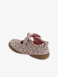 Chaussons Ballerines Bébé Fille En Toile Imprimée Rose Clair - Vertbaudet -Pampero Boutique chaussons ballerines bebe fille en toile imprimee 3