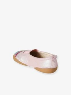 Chaussons Ballerines Fille En Cuir Rose Pale - Vertbaudet -Pampero Boutique chaussons ballerines fille en cuir 2