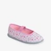 Chaussons Ballerines Fille Fabriqués En France Gris Imprimé - Vertbaudet