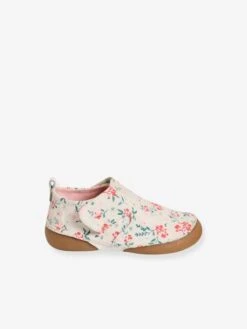 Chaussons Bébé Fille En Toile Imprimée Rose Fleurs - Vertbaudet -Pampero Boutique chaussons bebe fille en toile imprimee 3
