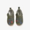 Chaussons Bébé Garçon En Cuir Kaki - Vertbaudet