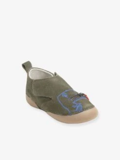 Chaussons Bébé Garçon En Cuir Kaki - Vertbaudet -Pampero Boutique chaussons bebe garcon en cuir 4