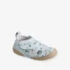 Chaussons Bébé Garçon En Cuir Détails Phosphorescents Bleu - Vertbaudet
