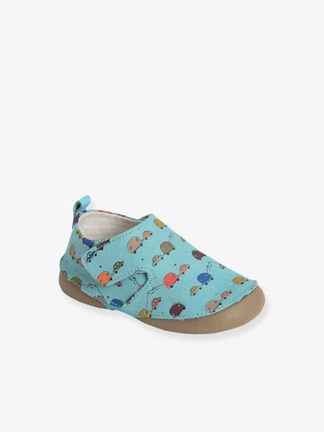 Chaussons Bébé Garçon En Toile Imprimée Bleu Imprimé Caravane - Vertbaudet 3 Chaussons Bébé Garçon En Toile Imprimée Bleu Imprimé Caravane - Vertbaudet