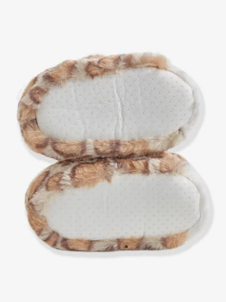 Chaussons Bébé Garçon Esprit Peluche Beige Imprimé Léopard - Vertbaudet 5 Chaussons Bébé Garçon Esprit Peluche Beige Imprimé Léopard - Vertbaudet – Image 3