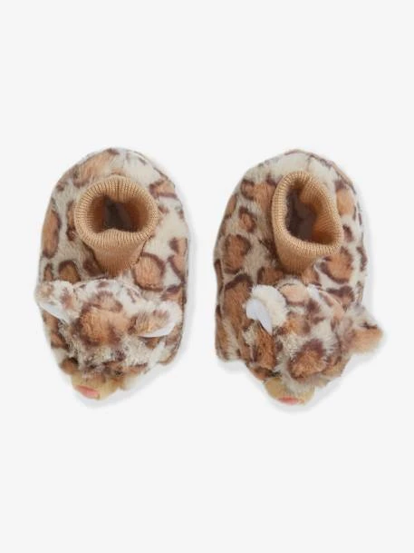 Chaussons Bébé Garçon Esprit Peluche Beige Imprimé Léopard - Vertbaudet 6 Chaussons Bébé Garçon Esprit Peluche Beige Imprimé Léopard - Vertbaudet – Image 4