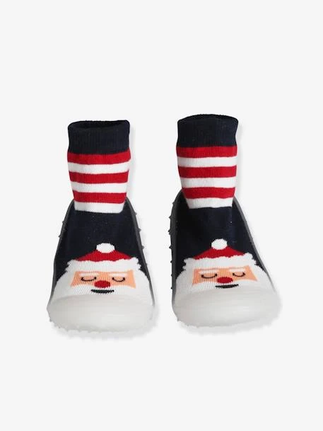 Chaussons-chaussettes De Noël Enfant Antidérapants Rayé Rouge - Vertbaudet 4 Chaussons-chaussettes De Noël Enfant Antidérapants Rayé Rouge - Vertbaudet – Image 2
