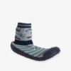 Chaussons-chaussettes Enfant Antidérapants Gris Chiné - Vertbaudet