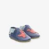 Chaussons Cuir Souple Bébé Dino Time ROBEEZ© Marine - Robeez -Pampero Boutique chaussons cuir souple bebe dino time robeez
