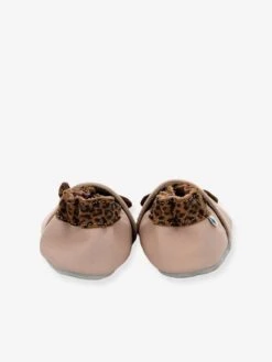 Chaussons Cuir Souple Bébé Fille Leo Mouse ROBEEZ© Rose - Robeez -Pampero Boutique chaussons cuir souple bebe fille leo mouse robeez 1
